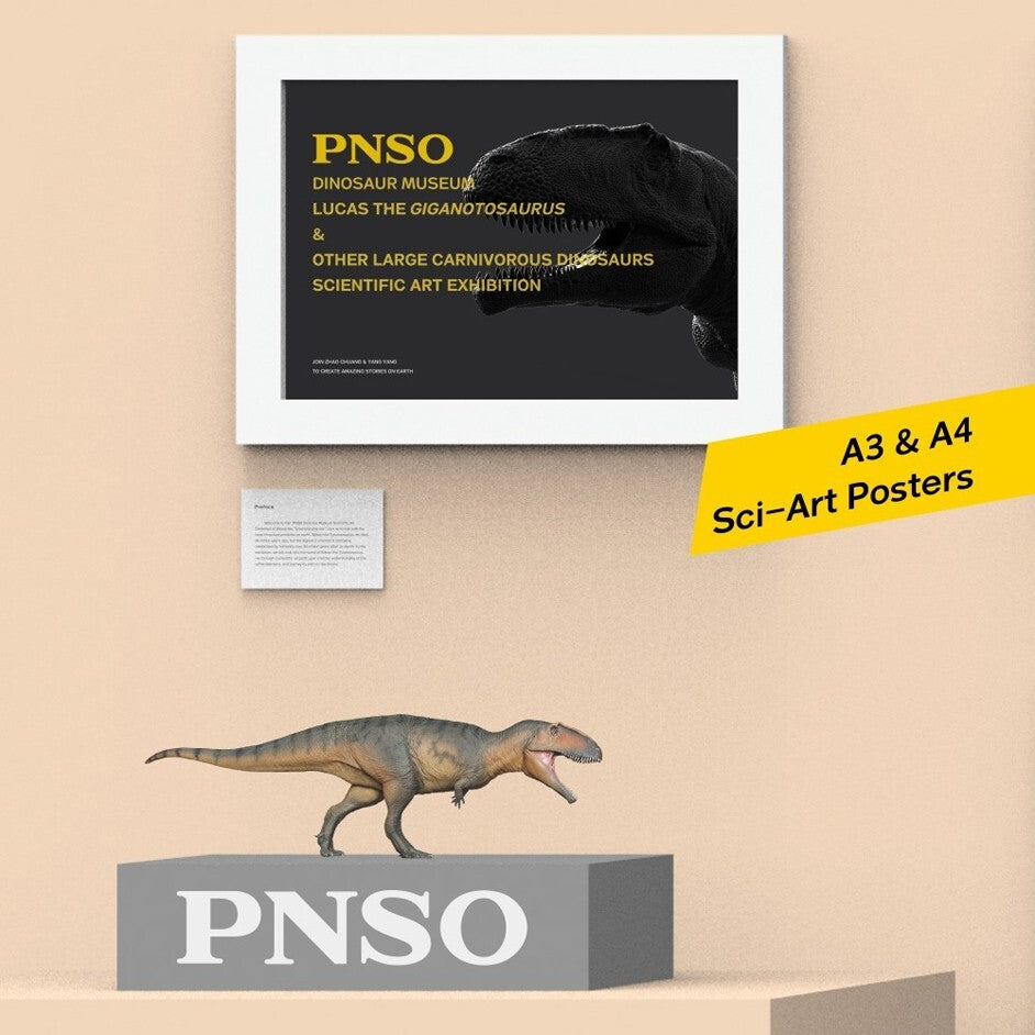 PNSO 2023 Lucas il Giganotosaurus dinosauro linea museale in scala 1:35