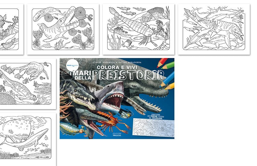 Album PaleoAquarium Colora e vivi i mari della preistoria (297mm x 210mm)