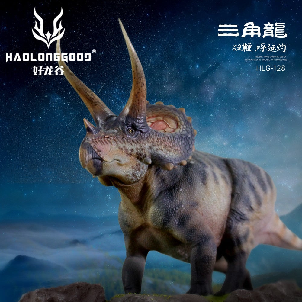 HLG 127-128 Triceratops Haolonggood - modello dinosauro 1:35 - 2 colorazioni
