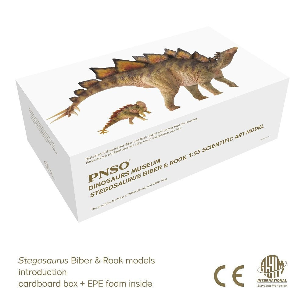 PNSO 2021 Biber lo Stegosaurus & Rook dinosauro linea museale in scala 1:35