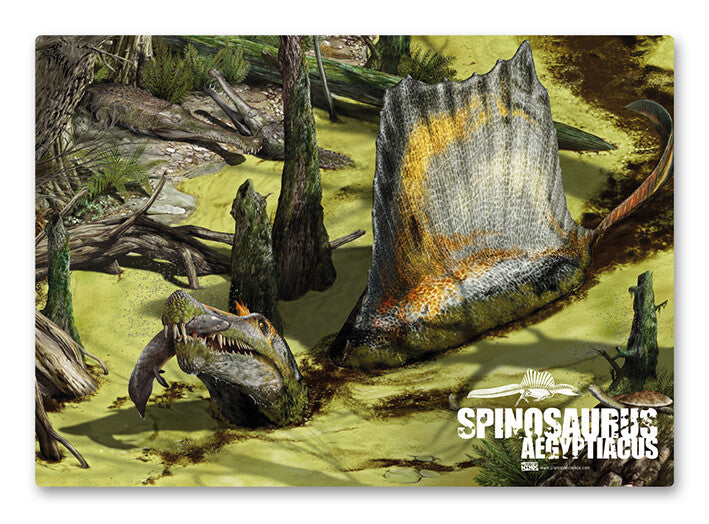 Tovagliette in PVC lavabili Prehistoric Minds - Tyrannosaurus e Spinosaurus