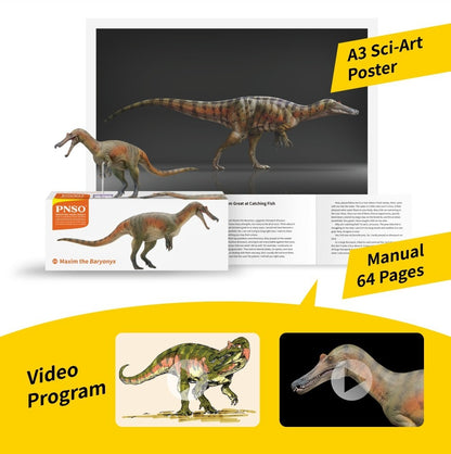 PNSO 2024 Maxim il Baryonyx - dinosauro in scala 1:35 - mandibola mobile