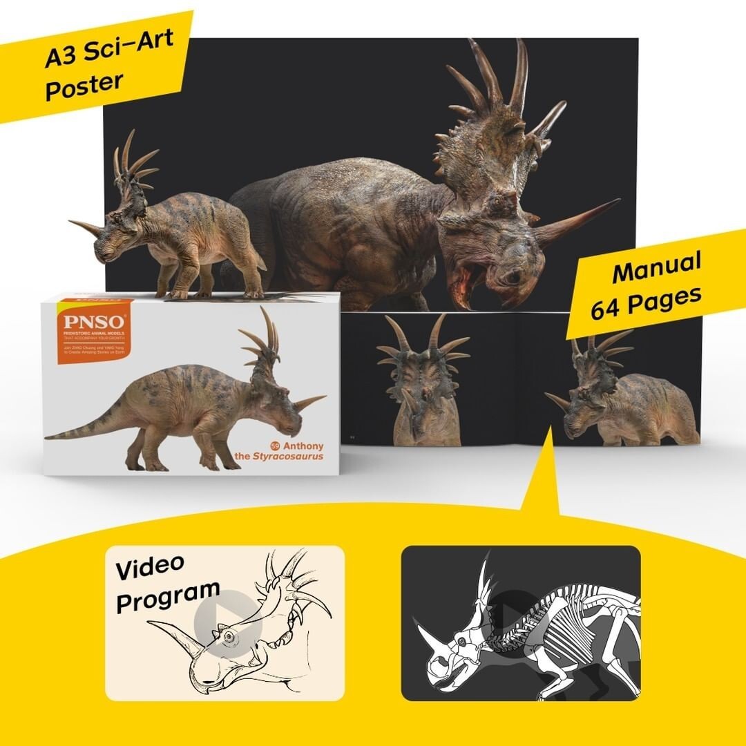 PNSO 2022 Anthony lo Styracosaurus dinosauro in scala 1:35