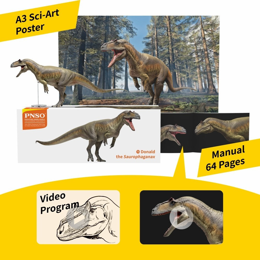 PNSO 2023 Donald il Saurophaganax dinosauro in scala 1:35 - mandibola mobile