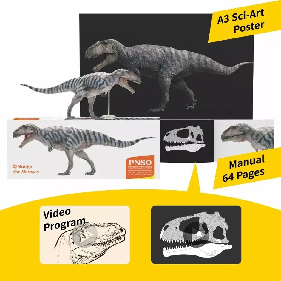 PNSO 2023 Mungo il Meraxes gigas dinosauro in scala 1:35 - mandibola mobile
