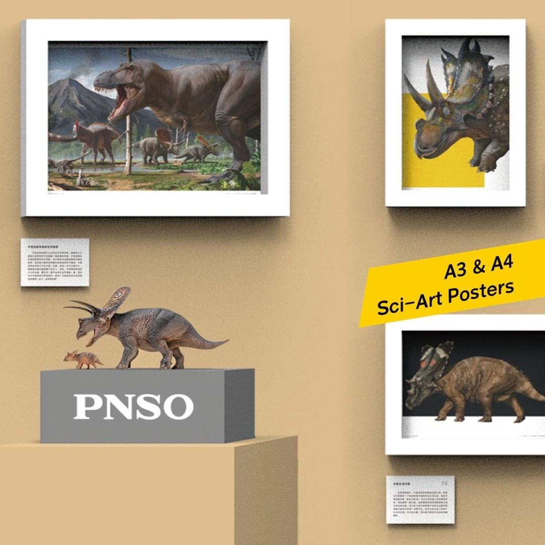 PNSO 2022 Torosaurus Aubrey & Dabei dinosauro linea museale in scala 1:35