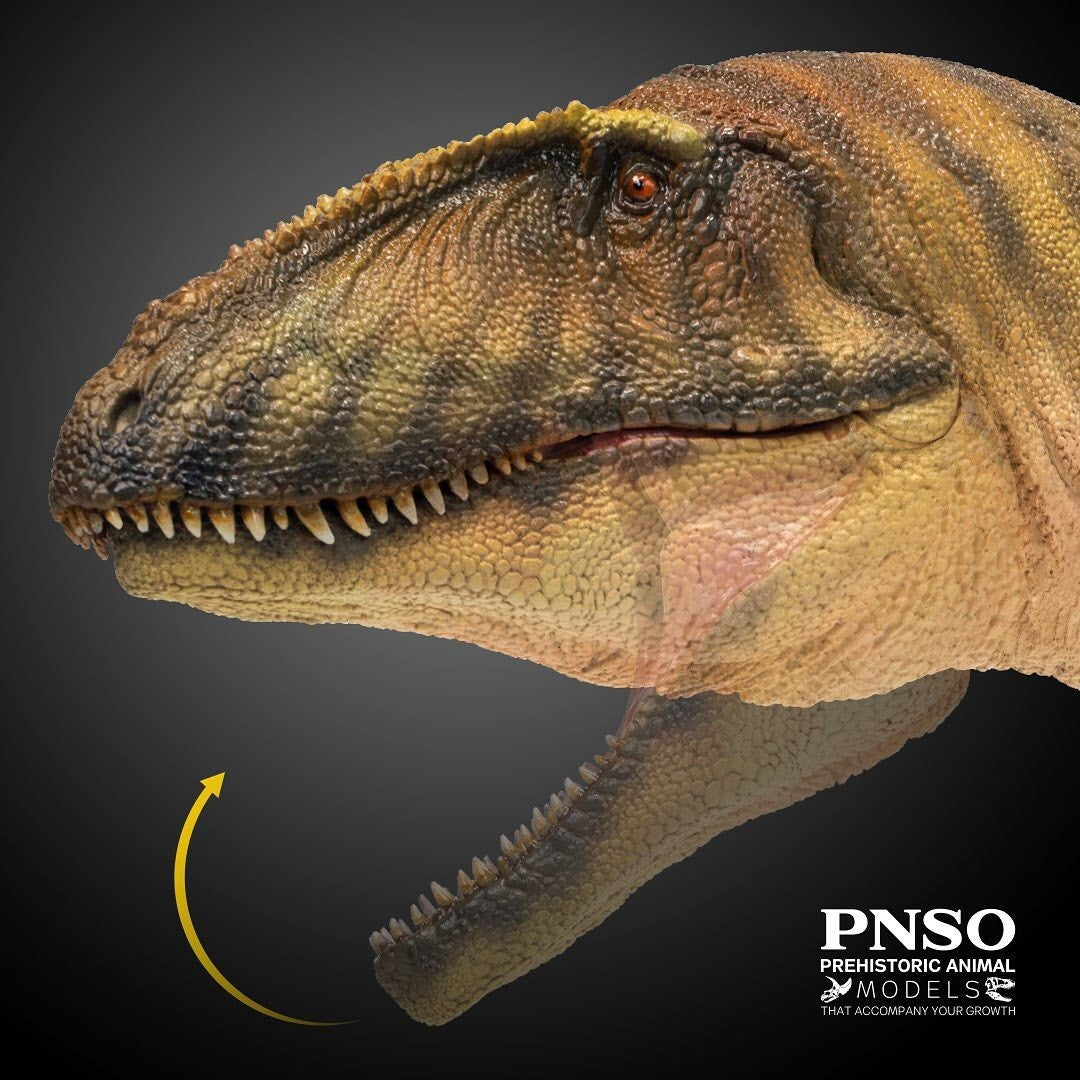 PNSO 2021 Gamba Carcharodontosaurus dinosauro in scala 1:35 - mandibola mobile