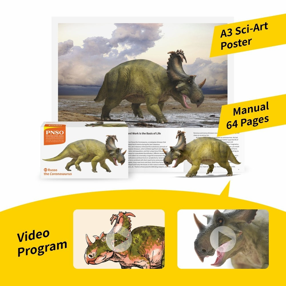 PNSO 2025 Russo the Coronosaurus - modello di dinosauro in scala 1:35