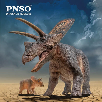 PNSO 2022 Torosaurus Aubrey & Dabei dinosauro linea museale in scala 1:35