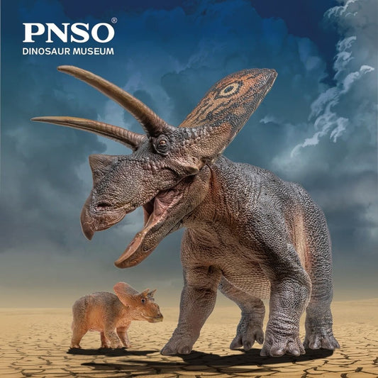 PNSO 2022 Torosaurus Aubrey & Dabei dinosauro linea museale in scala 1:35