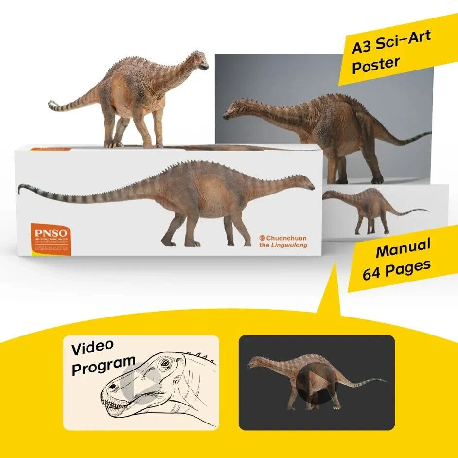 PNSO 2022 Chuanchuan the Lingwulong - Modello di Dinosauro in scala 1:35