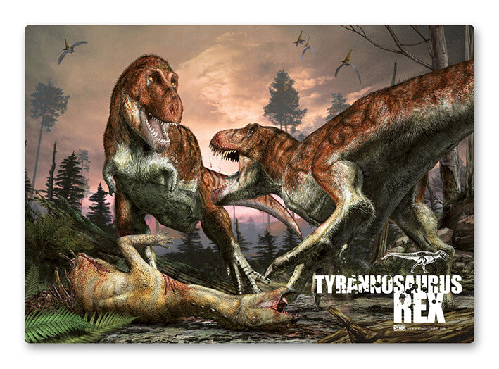 Tovagliette in PVC lavabili Prehistoric Minds - Tyrannosaurus e Spinosaurus