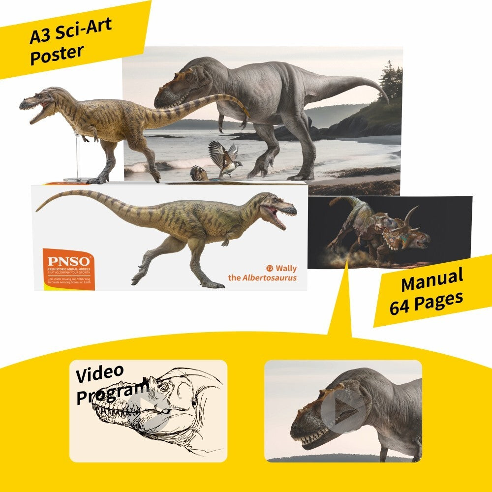 PNSO 2023 Wally Albertosaurus dinosauro in scala 1:35 - mandibola mobile