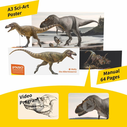 PNSO 2023 Wally Albertosaurus dinosauro in scala 1:35 - mandibola mobile