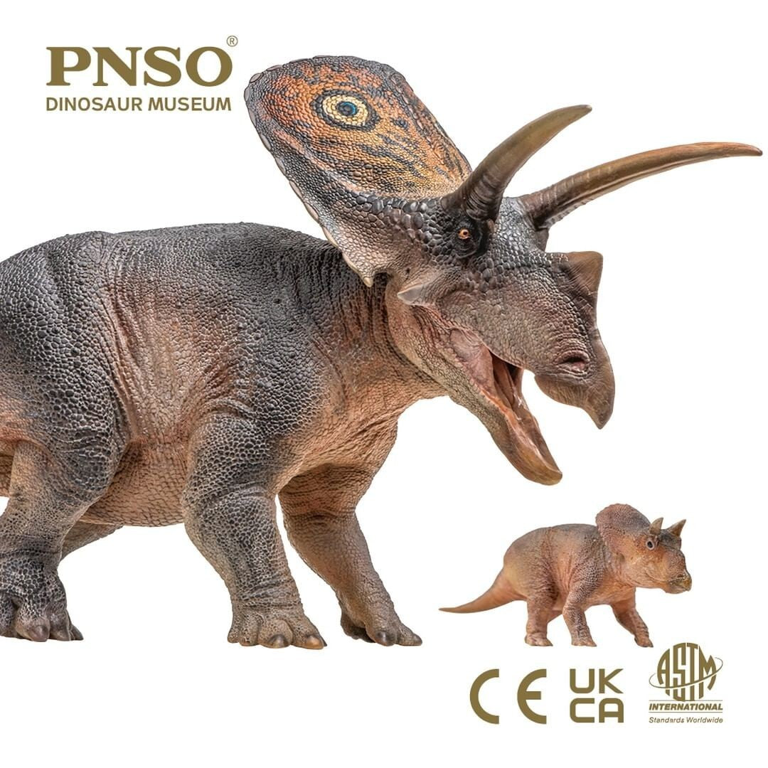 PNSO 2022 Torosaurus Aubrey & Dabei dinosauro linea museale in scala 1:35